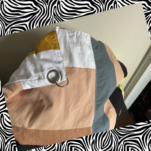 Vintage Modernism Geometric Print Large Canvas Tote - Picture 5 of 7